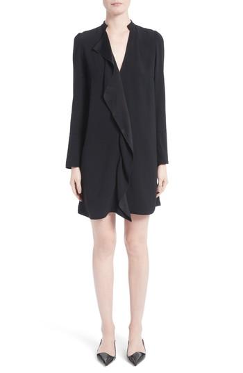 Women's Proenza Schouler Ruffle Satin Backed Crepe Dress - Black