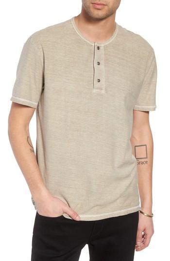 Men's Treasure & Bond Short Sleeve Cotton Henley - Beige
