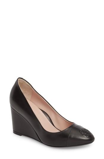 Women's Taryn Rose Isabella Wedge M - Black