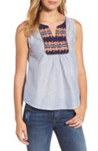 Women's Thml Woven Stripe Tank Top - Blue