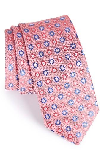 Men's John W. Nordstrom Floral Silk Tie, Size - Metallic