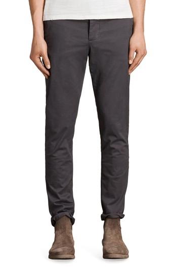 Men's Allsaints Park Skinny Fit Chino Pants - Grey