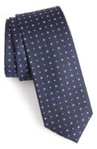 Men's 1901 Ladrido Dot Silk Skinny Tie, Size - Blue