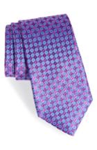 Men's Nordstrom Men's Shop Middletown Geometric Silk Tie, Size - Purple