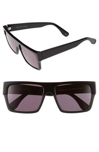 Women's Sunday Somewhere 'mbp' 55mm Rectangular Sunglasses - Black