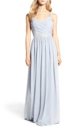 Women's Hayley Paige Occasions Sleeveless Chiffon Gown - Metallic