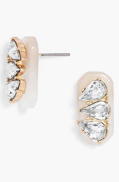 Baublebar Stud Earrings White/