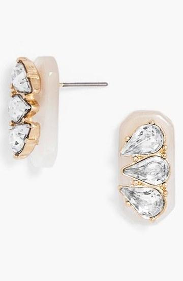Baublebar Stud Earrings White/