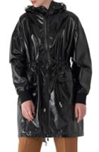 Women's Sosken Greta Faux Patent Leather Raincoat - Black