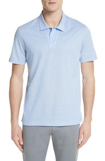 Men's Canali Pique Polo Shirt Us / 50 Eur - Blue