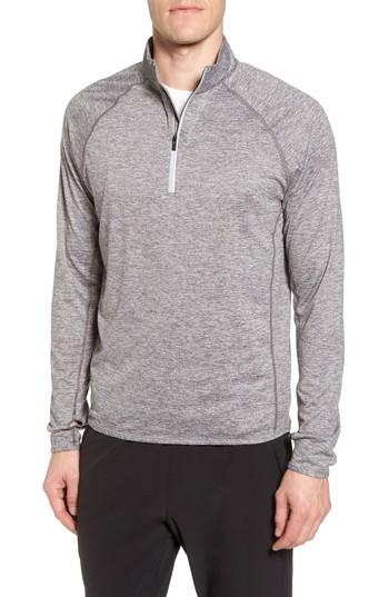 Men's Peter Millar Sydney Performance Half Zip Pullover - Grey