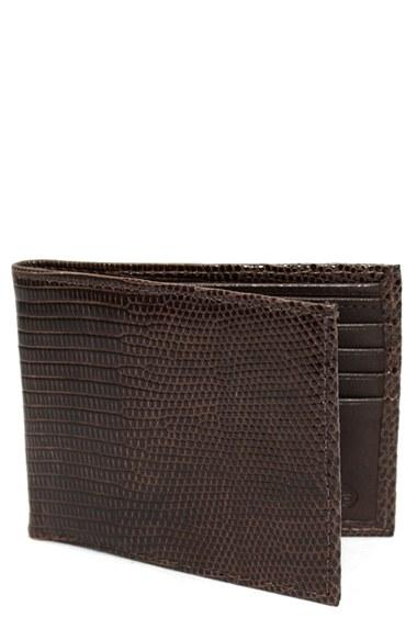 Men's Torino Belts Genuine Lizard Wallet - Metallic