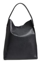 Emperia Patrice Woven Faux Leather Hobo - Black