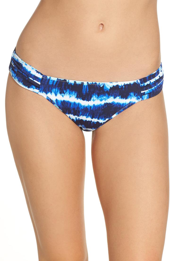 Women's Tommy Bahama Tide Dye Stripe Reversible Bikini Bottoms - Blue