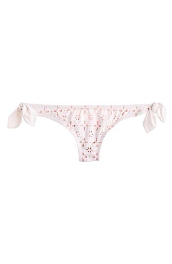 Women's J.crew Rosie Side Tie Bikini Bottoms - Ivory