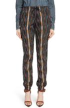 Women's Saint Laurent Ikat Cotton & Silk Joggers Us / 34 Fr - Black
