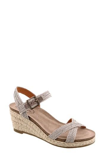 Women's Taos Hey Jute Espadrille Wedge Sandal Eu - Grey