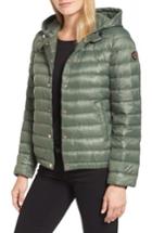 Women's Bernardo Water Resistant Insulated Hooded Bomber Jacket - Black
