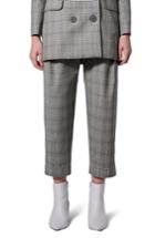 Women's Topshop Boutique Pleat Front Peg Leg Trousers Us (fits Like 0) X - Grey