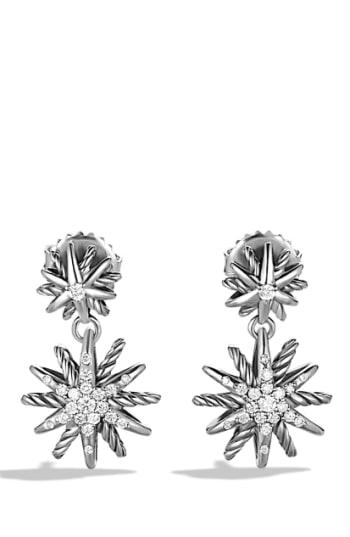 Women's David Yurman 'starburst' Double-drop Earrings With Diamonds