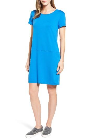 Petite Women's Caslon Knit Shift Dress P - Blue