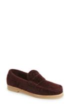 Women's Stuart Weitzman Bromley Genuine Shearling Loafer .5 M - Red