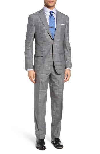 Men's David Donahue Ryan Classic Fit Plaid Wool Suit