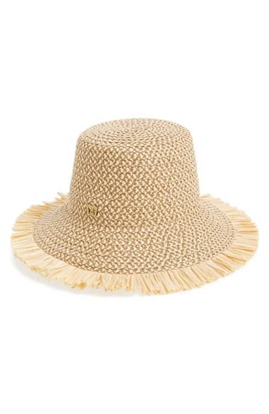 Women's Eric Javits 'tiki' Bucket Hat - Beige