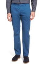 Men's Ted Baker London Proctt Flat Front Stretch Solid Cotton Pants L - Blue