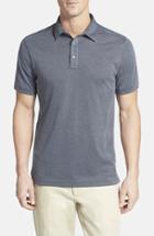Men's John W. Nordstrom Regular Fit Pima Cotton Blend Polo, Size - Blue