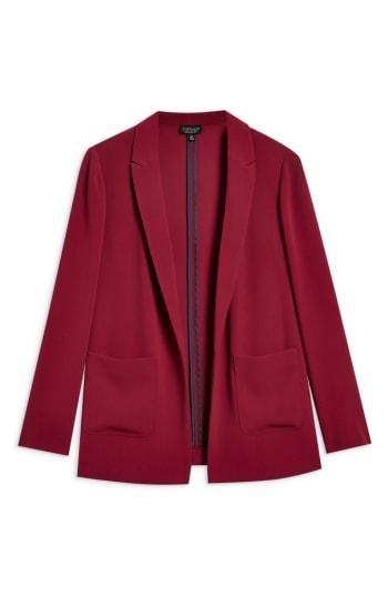 Women's Topshop Chuck On Blazer Us (fits Like 0-2) - Red