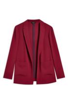 Women's Topshop Chuck On Blazer Us (fits Like 0-2) - Red
