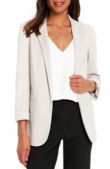 Women's Wallis Ribbed Ponte Blazer Us / 16 Uk - Grey