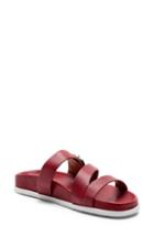 Women's Blondo Selma Waterproof Slide Sandal .5 M - Red