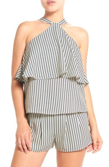 Women's Thieves Like Us Ruffle Halter Top - Black
