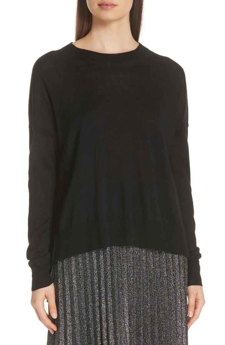 Women's Derek Lam 10 Crosby Tissue Weight Boxy Crewneck Sweater