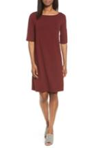 Women's Eileen Fisher Jersey Shift Dress, Size - Red