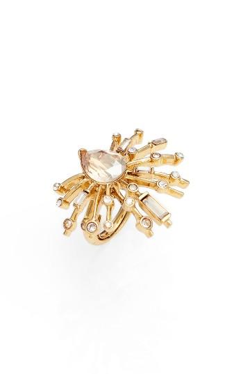 Women's Oscar De La Renta Radial Crystal Ring