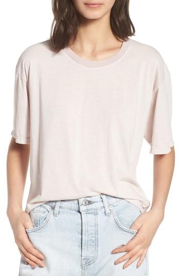 Women's James Perse Oversize Crop Tee - Pink