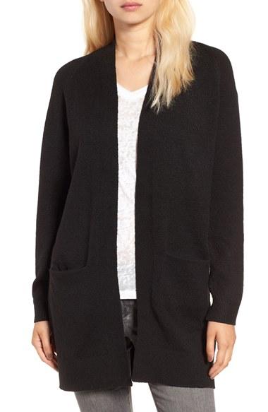Women's Bp. Open Front Cardigan, Size - Black