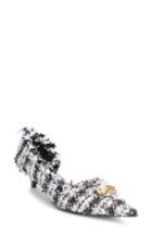 Women's Balenciaga Tweed Pointy Toe Half D'orsay Pump