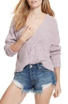 Women's Free People Coco V-neck Sweater - Purple