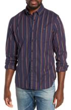 Men's Todd Snyder Classic Fit Stripe Flannel Sport Shirt, Size - Blue