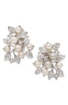 Women's Nina Imitation Pearl & Crystal Clip Earrings