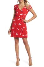 Women's Bardot Edie Floral Faux Wrap Dress - Red