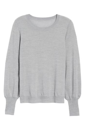 Women's Halogen Puff Sleeve Sweater - Grey