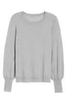 Women's Halogen Puff Sleeve Sweater - Grey