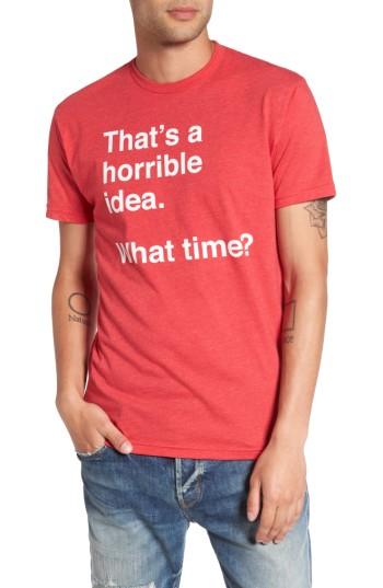 Men's Kid Dangerous Horrible Idea Graphic T-shirt, Size - Red