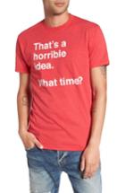 Men's Kid Dangerous Horrible Idea Graphic T-shirt, Size - Red