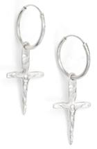 Women's Britt Bolton Mini Crucifix Drop Earrings